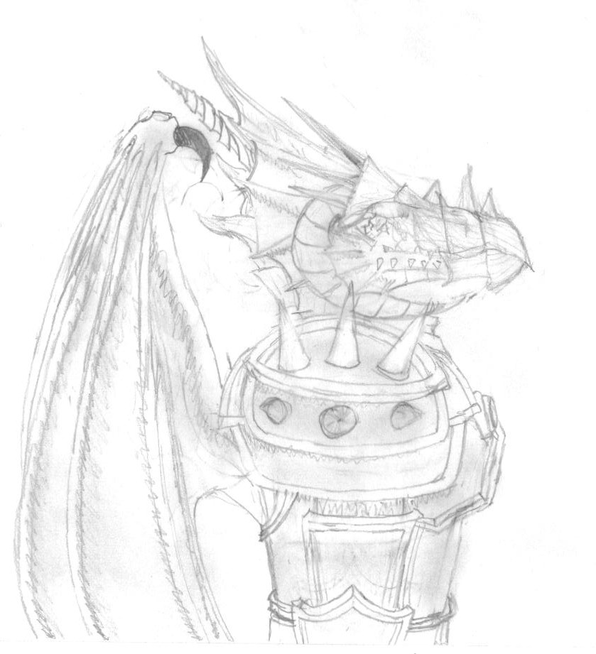 A dragonoid (also like "Humanoid") sketch and i like it mostly =)