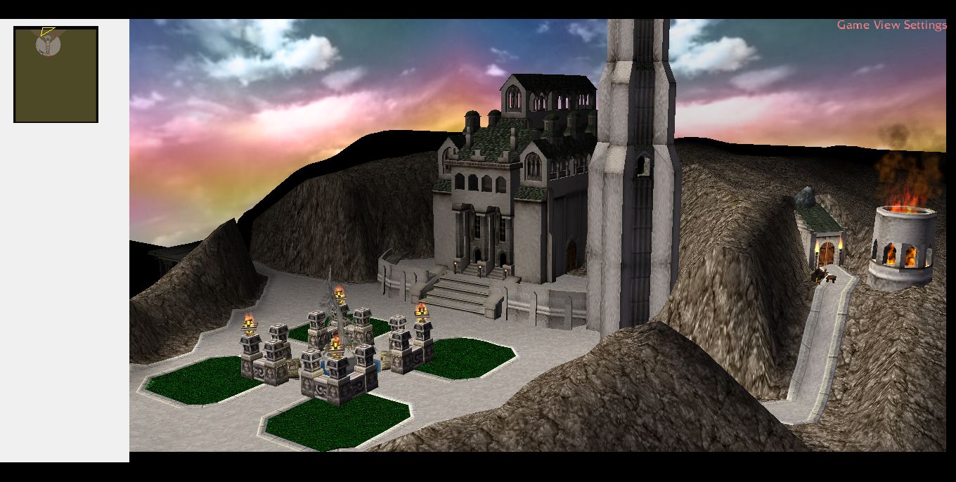 A front view of the Keep and Courtyard. (Fingolfin's Buildings)