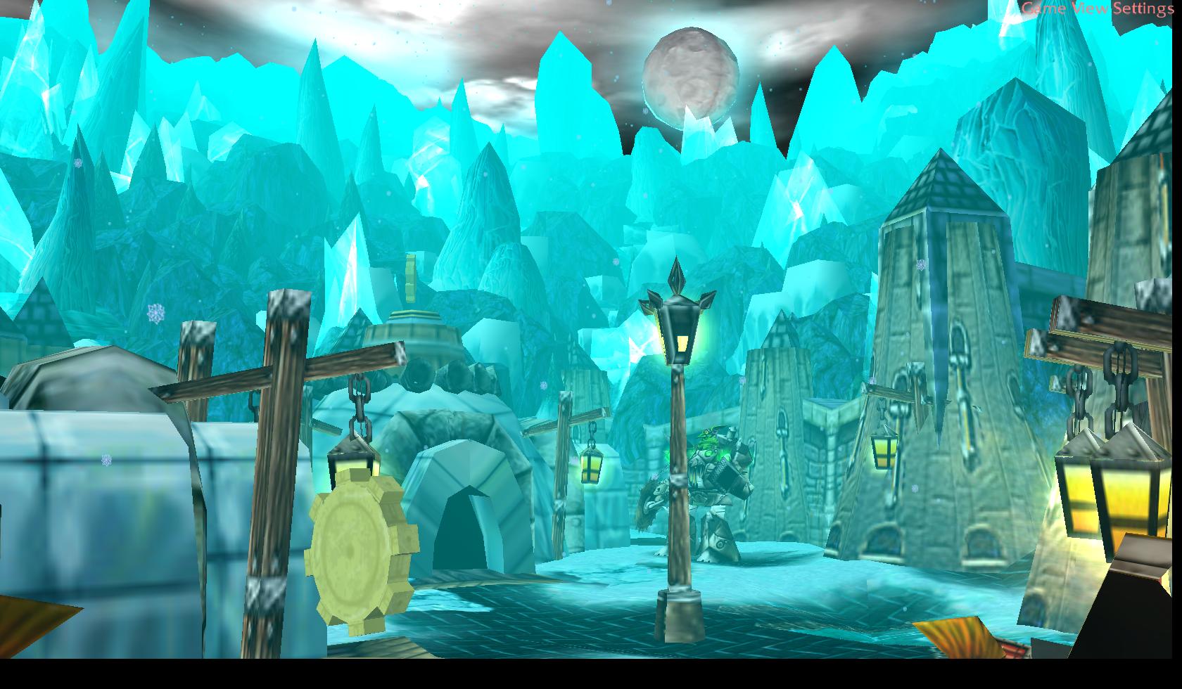 A goblin northrend outpost! Inspired by different Goblin outposts in WoW. It's hard to see the contruction of the buildings, but it's what i worked mo