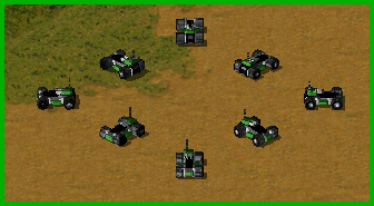 A group of Attack Buggies.

Credits to Tiberian Sun (Firestorm), Red Alert 2 (Yuri's Revenge) and C&C: Reloaded