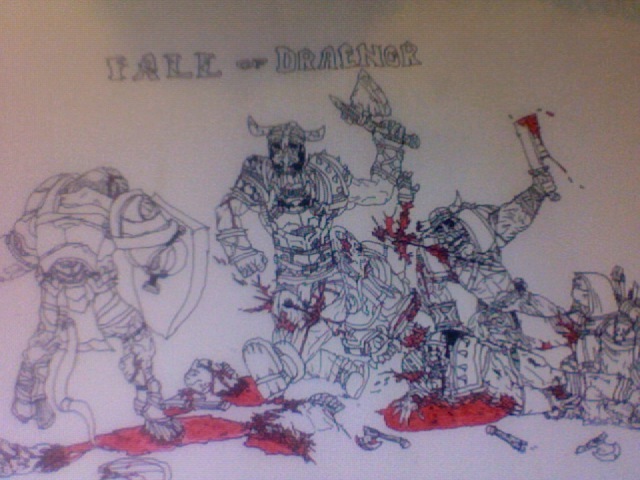 A group of Draenei paladins engage an Orcish patrol.