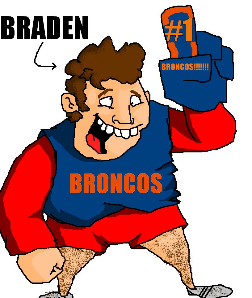 "A happy portrait of Braden Mueller! He has grizzly legs and loves Broncos." [Quoted from my facebook]