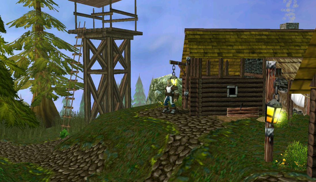 A lookout tower watching down on the fjords from the mountain village.