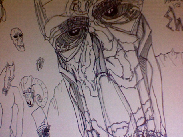 A metaphorical image I drew for the cover of a book of poetry I wrote awhile ago.