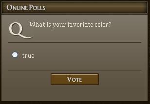 A online poll I found in a website. Check out the options and typos