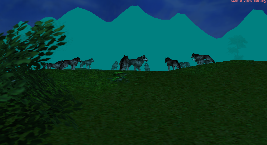 A pack of warg gather in the glade on full moon night.In the middle of the circle is the warg leader.
