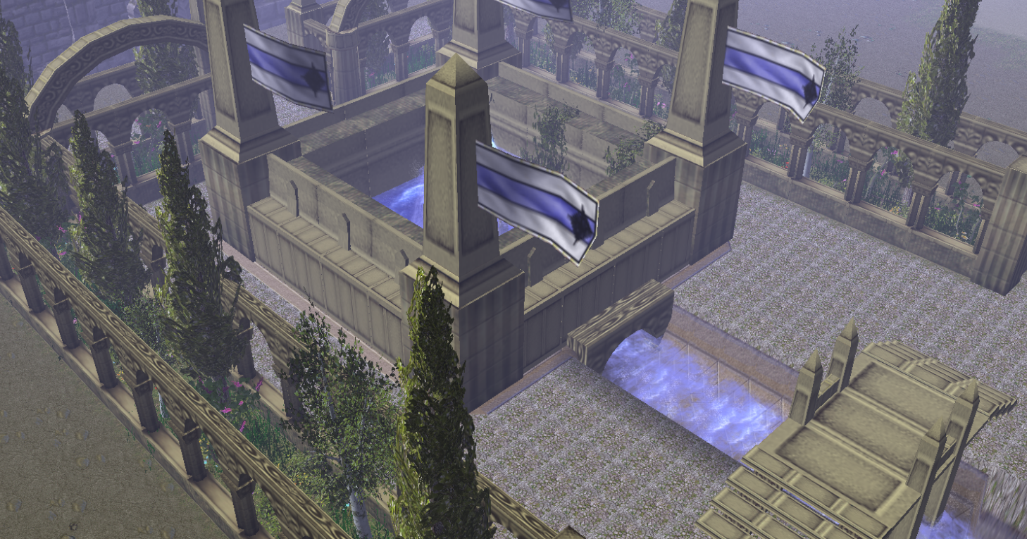 A picture of the fountain just inside the Palenthos Gate