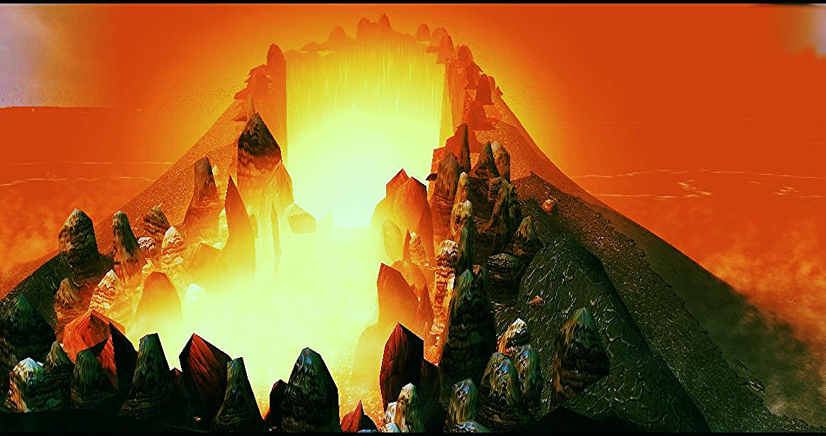 A Promotional Screenshot from my main project: The Hunger Games, showcasing the Vulcano in the southern area.
