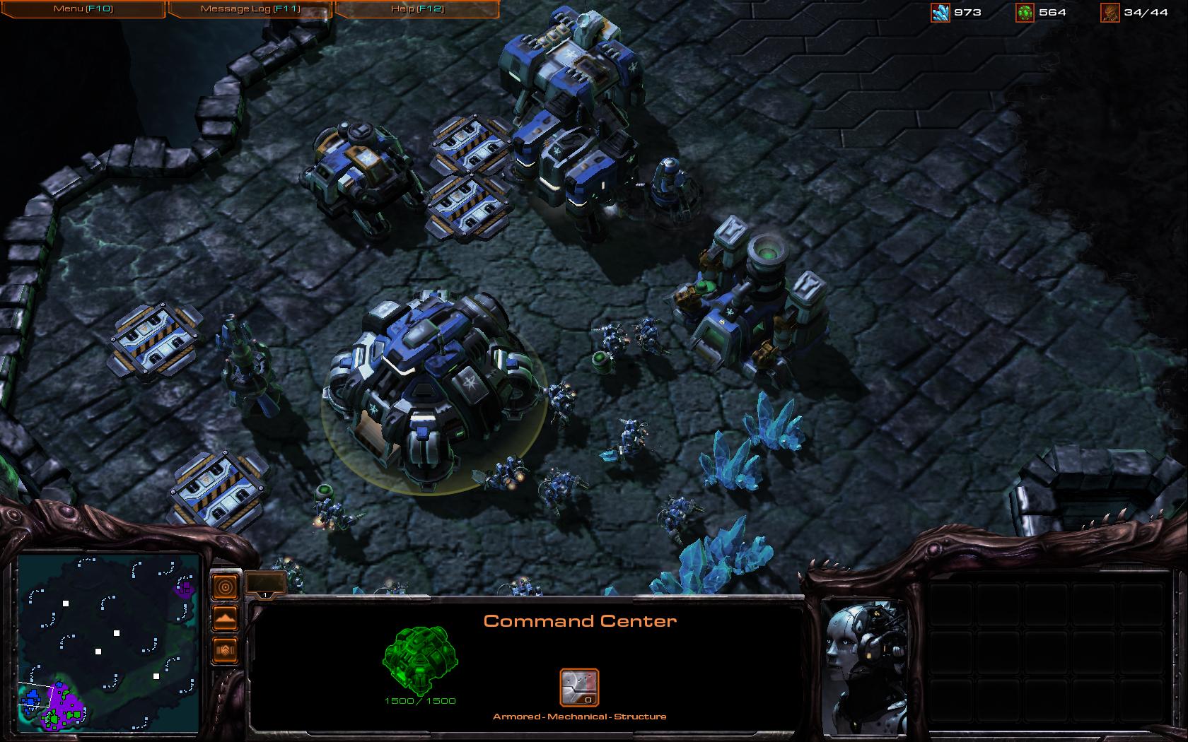 A Terran Base in production