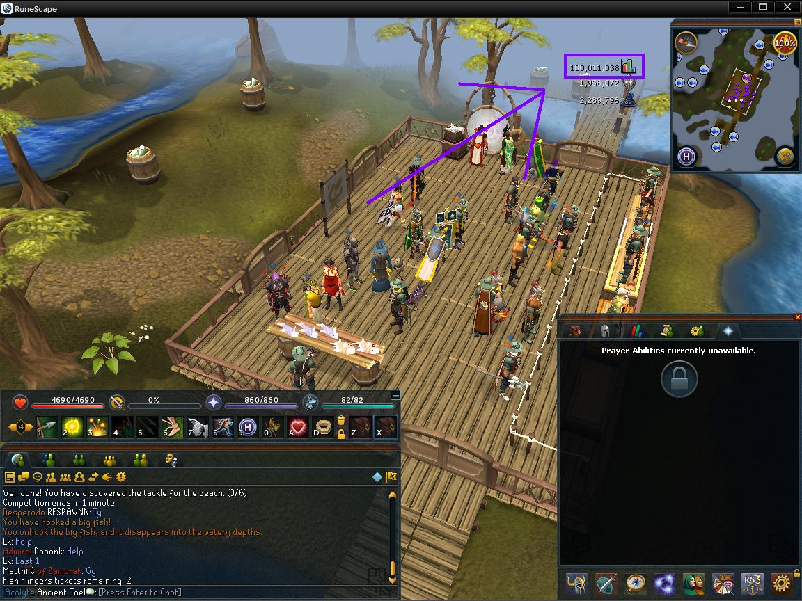 After finishing a game of Fish Flingers, I reached my 100-million total EXP milestone. :)

Thanks to '2flingfish' FC for combos and company.