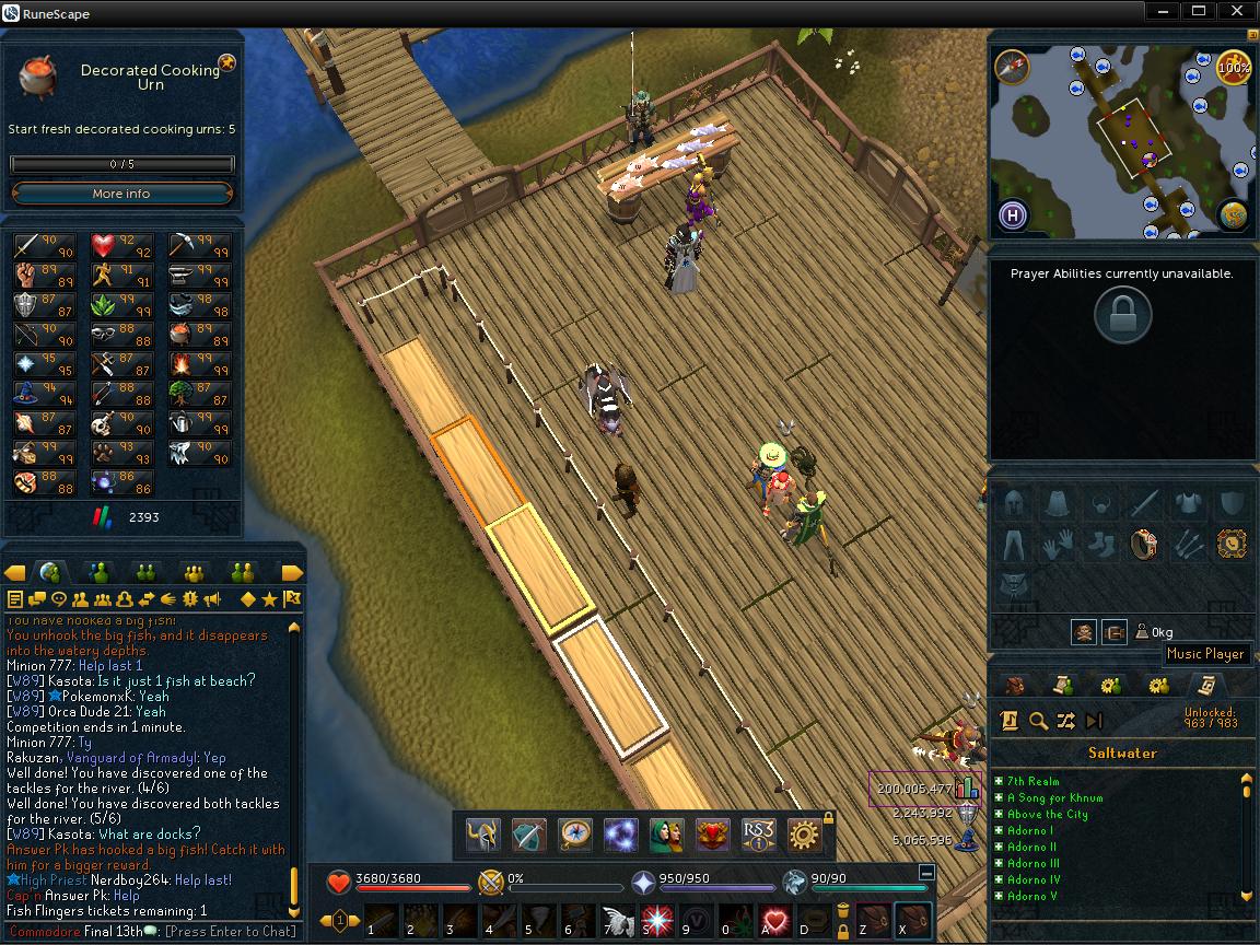 After finishing a game of Fish Flingers, I reached my 200-million total EXP milestone.