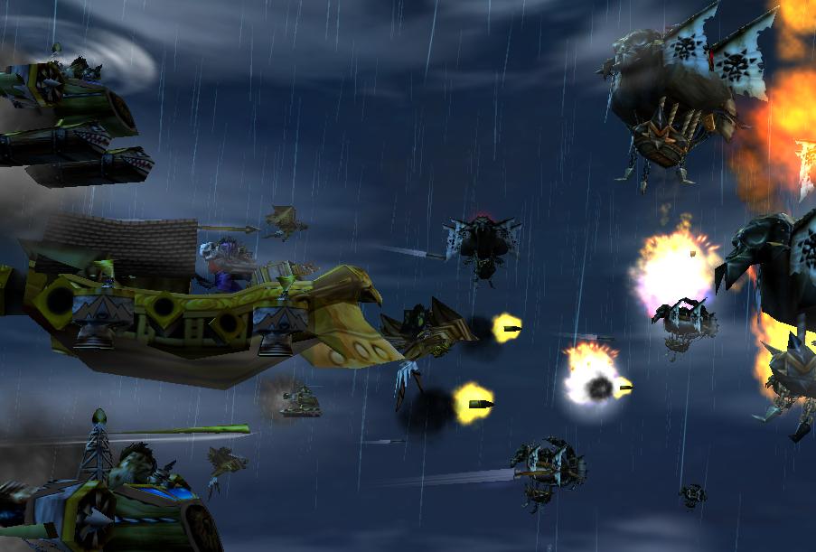 "Air Barrage"

This Peon Anonymous reporting live somewhere on Kezan's atmosphere. You cannot see me right now cause iam hiding inside the gyroship.