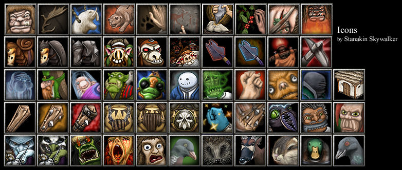 All of my completed icons.