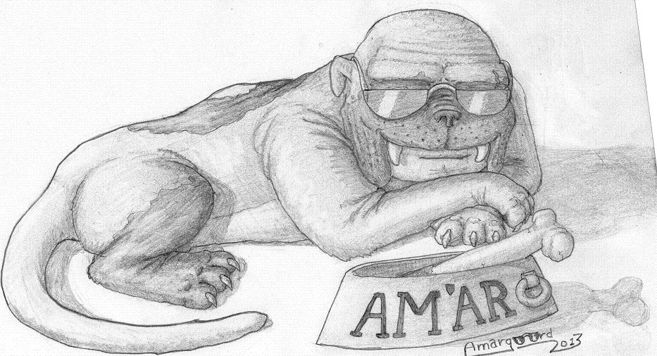 Am'ar Dog Version. Drawn for a contest on deviantART :)