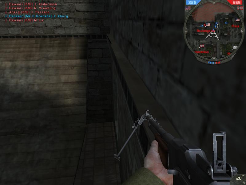 American BAR Gunner. He's floating. Lol

~Took from Forgotten Hope 2, a WW2 mod for Battlefield 2.