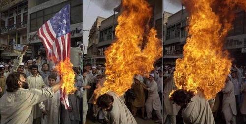 American flag: $25
Gasoline: $2
Cigarette lighter: $2.50




Catching yourself on fire because you are a terrorist asshole:  PRICELESS!