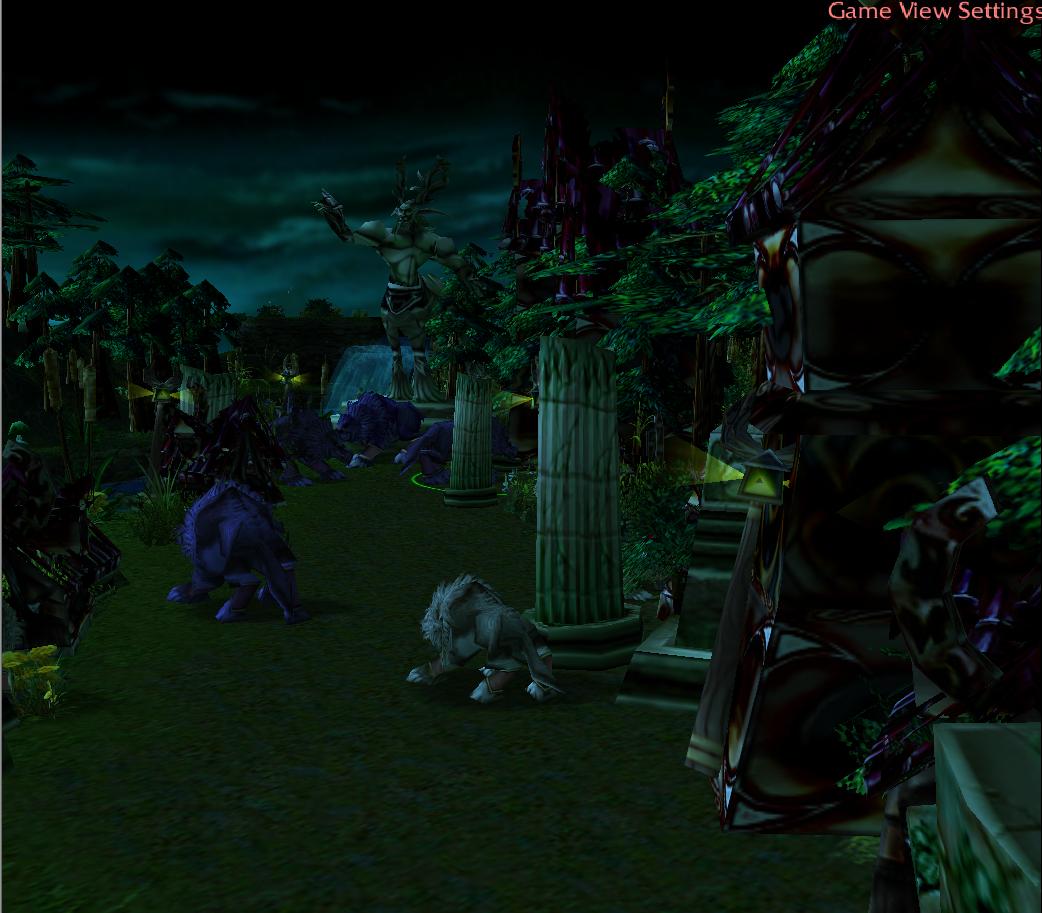 An ancient night-elf village ruined by the rampage of the forest. Now blood hungry wolves dominate this ancient village, seeking to appease their hung