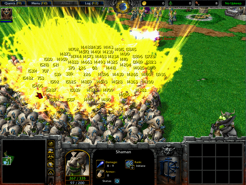 An AoE skill:
Dark Flames - [Level %d]
 Deals damage in an area, and more damage depending on the unit's distance from the target point of where the