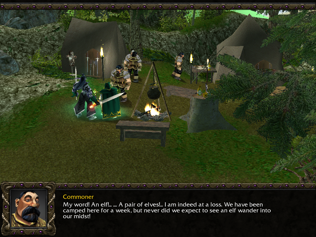 An example some dialog when getting a new quest