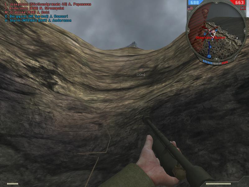 An Grappling Hook. The weapon I'm using is a Flamethrower.

~Took from Forgotten Hope 2, a WW2 mod for Battlefield 2.