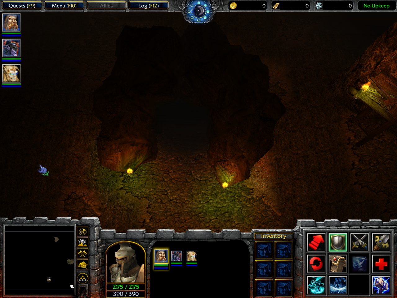 An Ingame screenshot of The Hole that leads to an evil creature's lair.