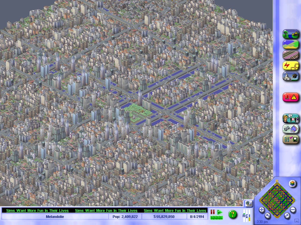 Another city made by me from Sim City 3000 Unlimited.