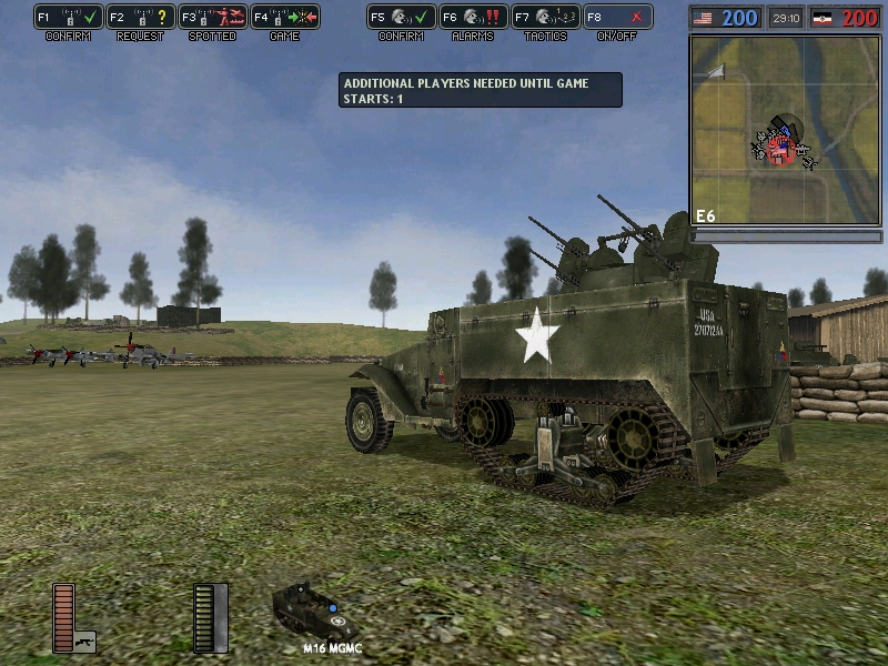 Another picture from the M3 Variant with Quad 50 Cal machineguns.

~Took from Battlegroup 42, a mod for Battlefield 1942