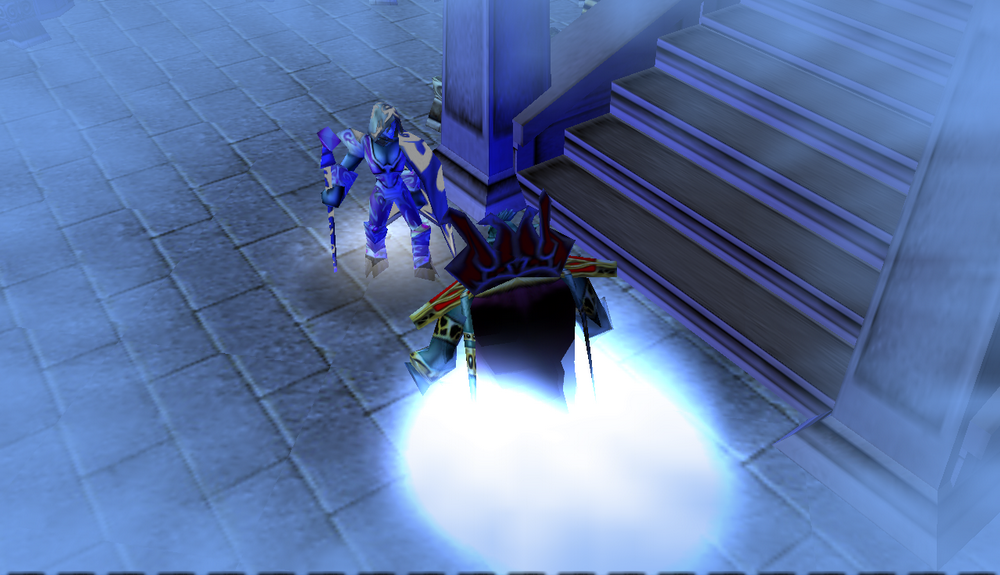 "Any idea?"

Calliope was exiting Opera House when suddenly a bright light appeared. From it appeared the Erader Druid that found her on Argus.
Cal