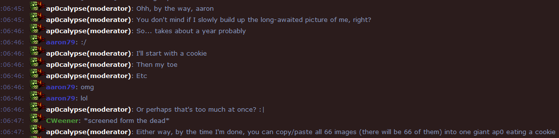 Ap0 is very annoying with pics.