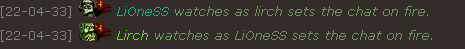 Appently we have two arsonists, setting the Hive Chat on fire.