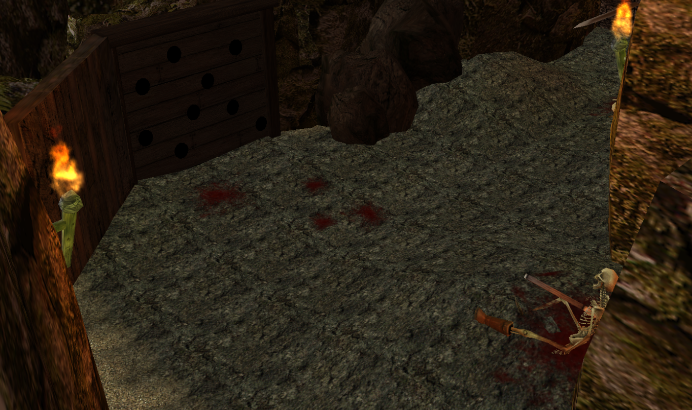 Arrows come shooting from the holes if the heroes venture too near. Better look around for a way to disarm it first.