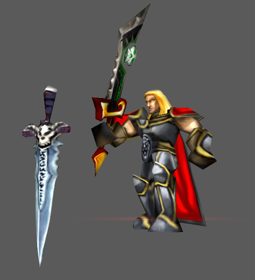 Arthas throwing down Frostmourne for the corrupted Ashbringer. lol Modeling is fun!