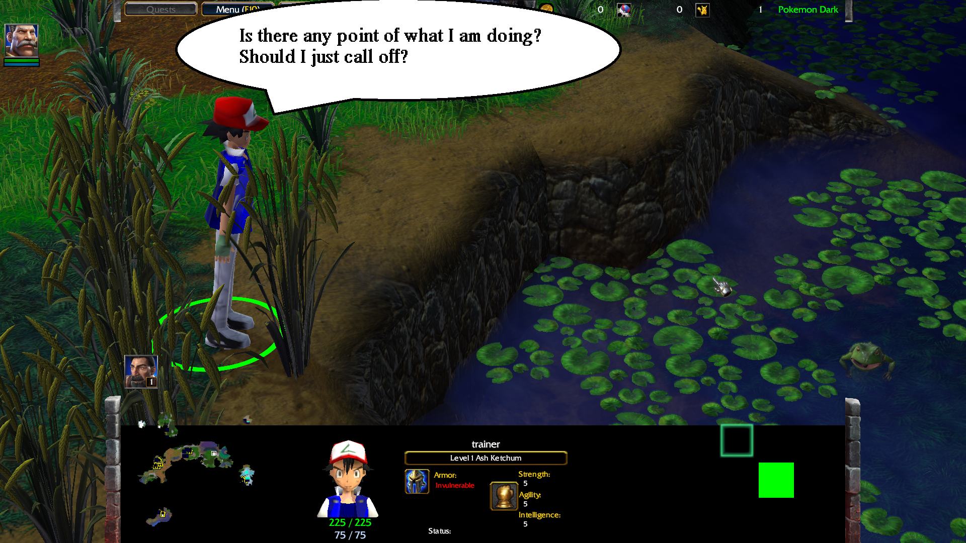 Ash thinks deep