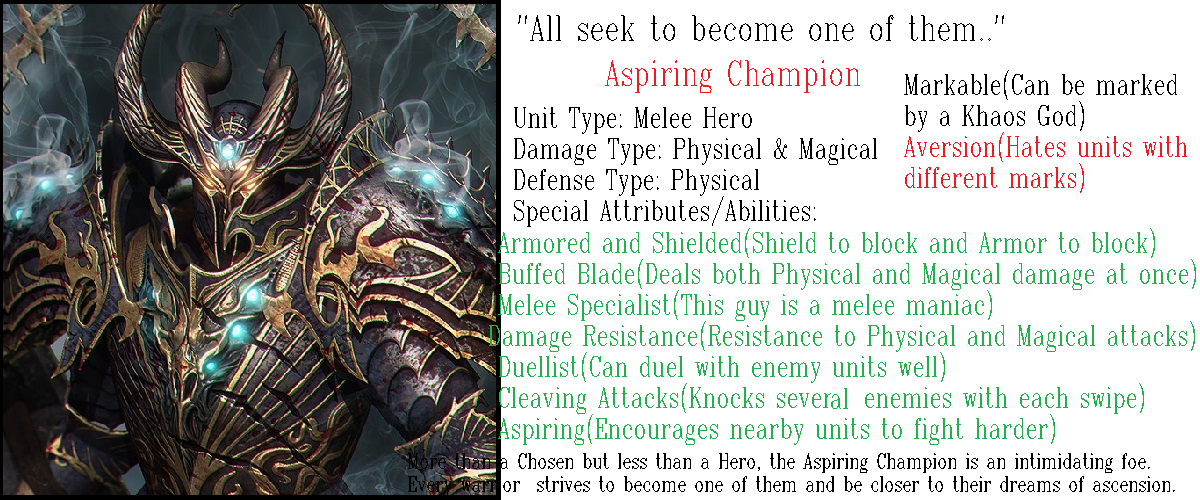 Aspiring Champion Info