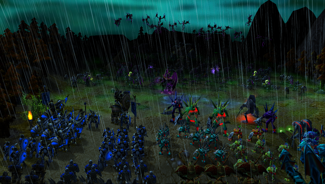"Assault of undead"

The brave armies led by Trolman have today engaged undead on the north road. To his aid came Sea Legion led by High Priest Mur'