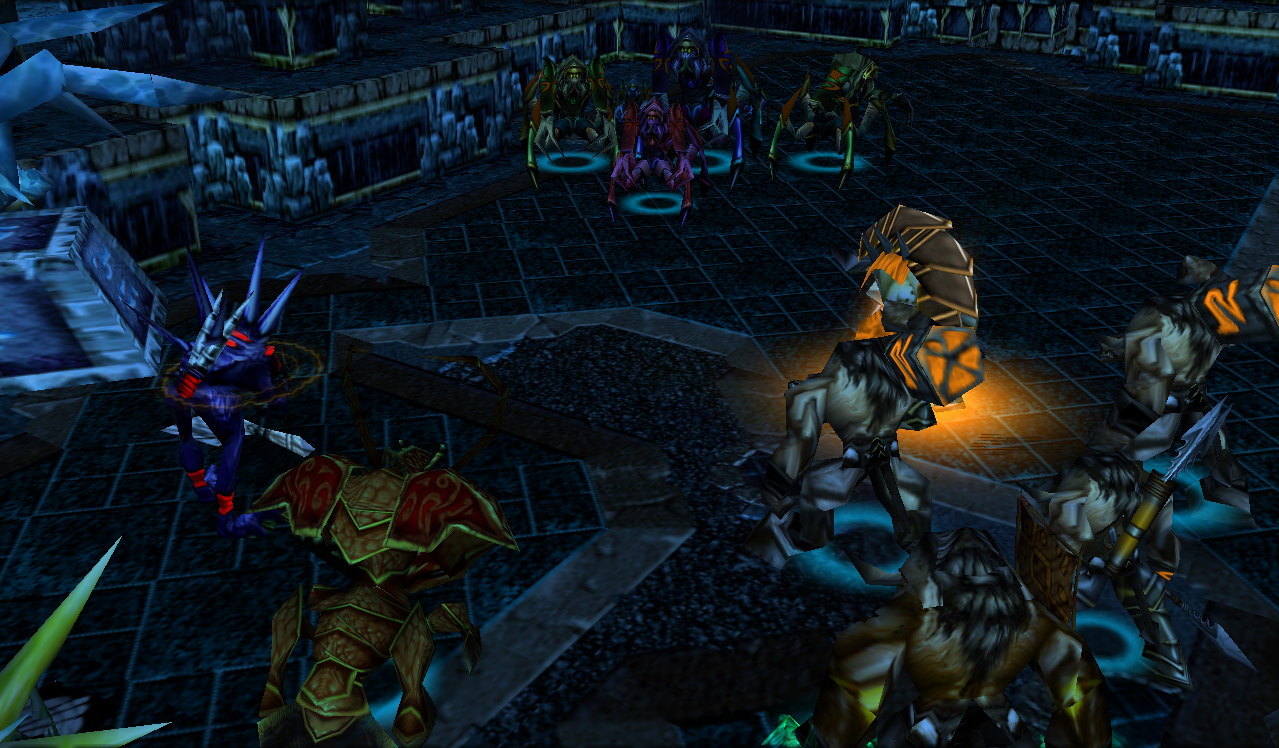 Azjol Nerub...

Ancient empire of Nerubians razed during the Spider Wars. Now both Tauren and Sea Legion come join the war against dread Scourge.