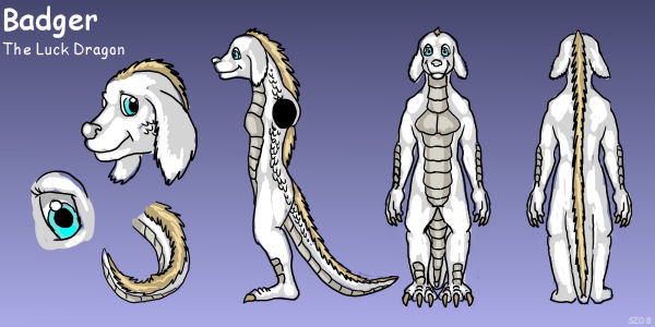 Badger the Dragon Refsheet, made in OC.