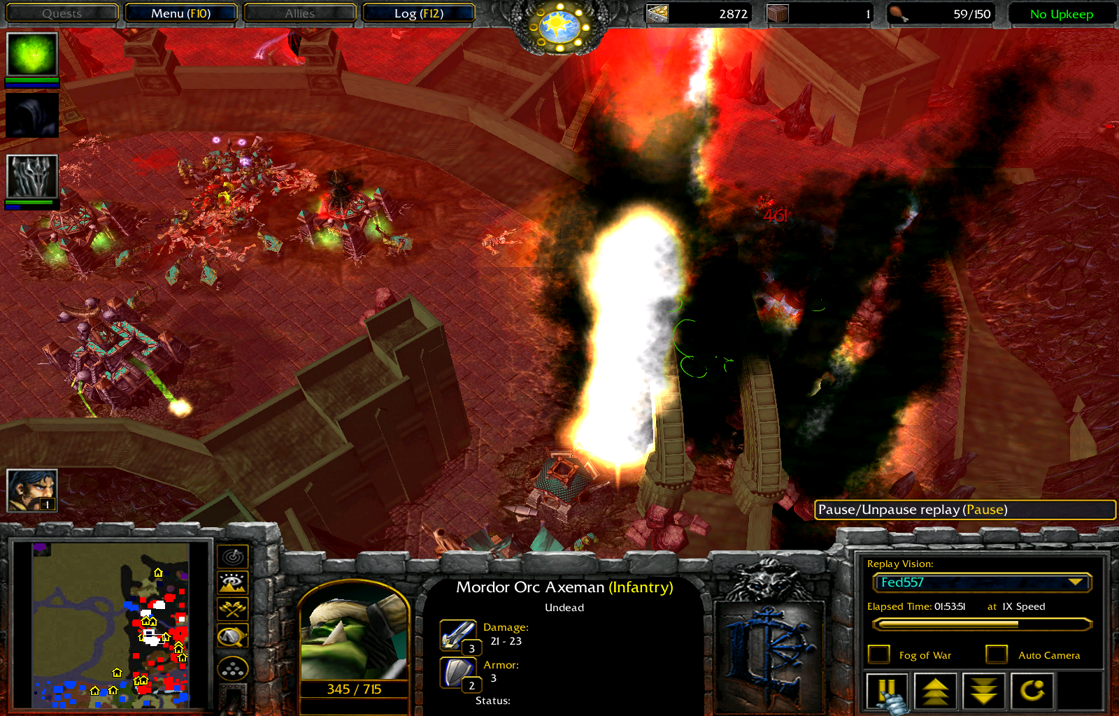Battle of Minas Morgul: Isengard fights for the upper level.