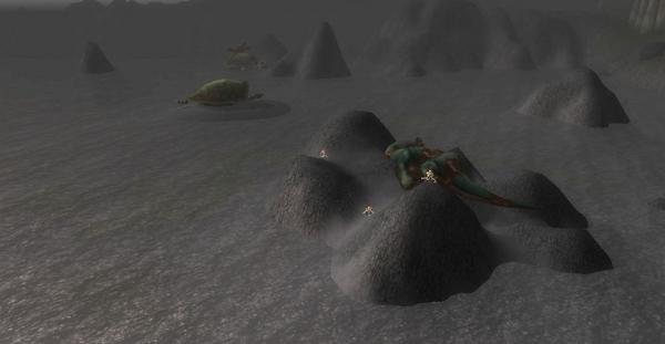 Beached Sea Threshers and sea Turtles in Darkshore