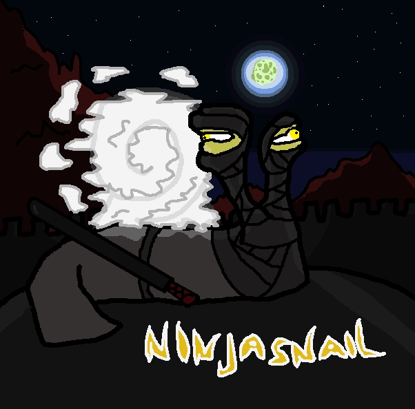 Beware. If the ninjasnail is out to get you, you're already dead. He's a professional...

Shinobi away!