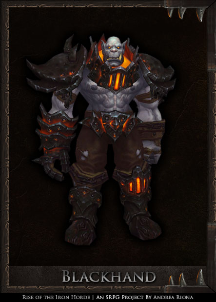 Blackhand - Leader of the Blackrock Clan

Model final lowpoly recreation:
- Previous size: 4,57 mb
- Final reduction: 298 kb