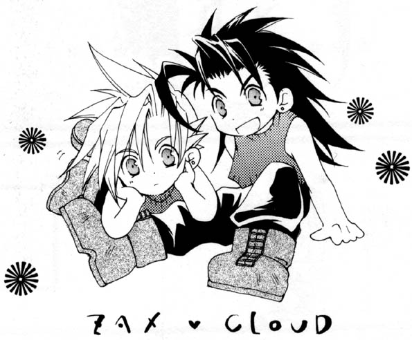 ("blodnie") Cloud & Zack (black hair)