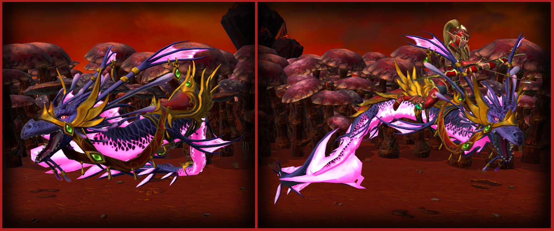 Blood Elf Great Mana Wyrm & Rider
