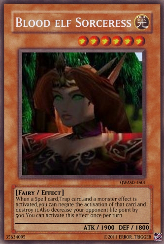 Blood elf Sorceress card