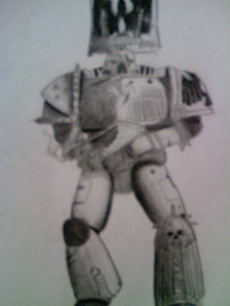 blood raven, in charcoal