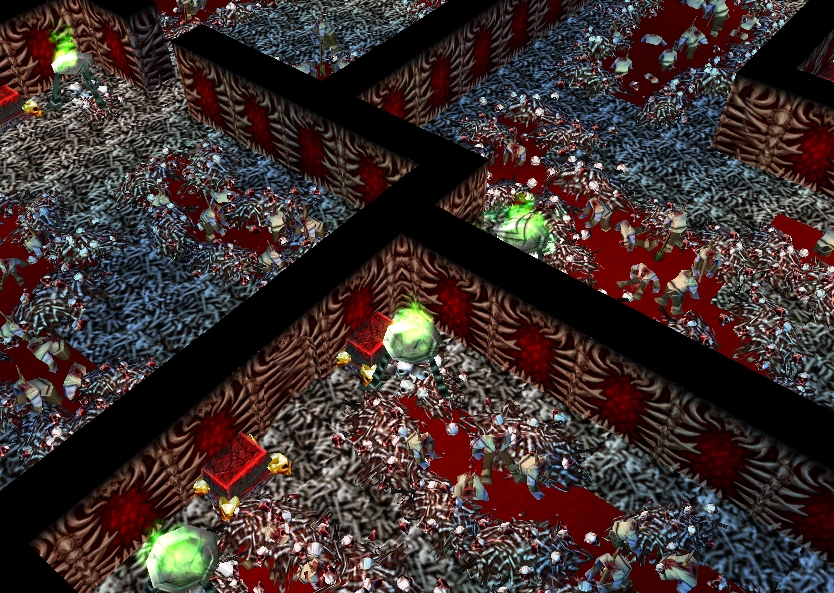 BoneChamber

Mostly testing out my hellish wall skin with bone tiles. Not to happy with the ground in this atm, the tiles need more variation and I