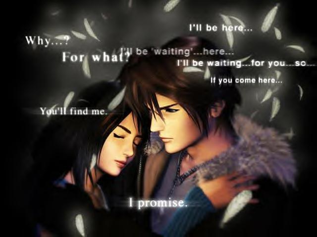 (boy) Squall and (girl) Rinoa from game Final Fantasy 8