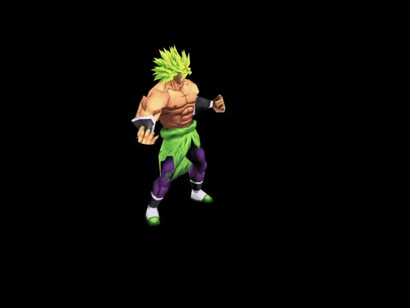 Broly attack animation
