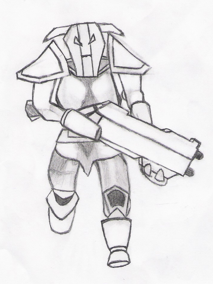 BRON Drawing! BRON is a WC3 model that robot_artua made! Its an awsume model! :D