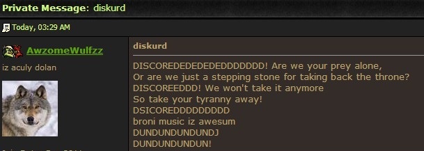 Brony music, messaging myself, 1 hour version of it, 30 minutes.
All in one picture.